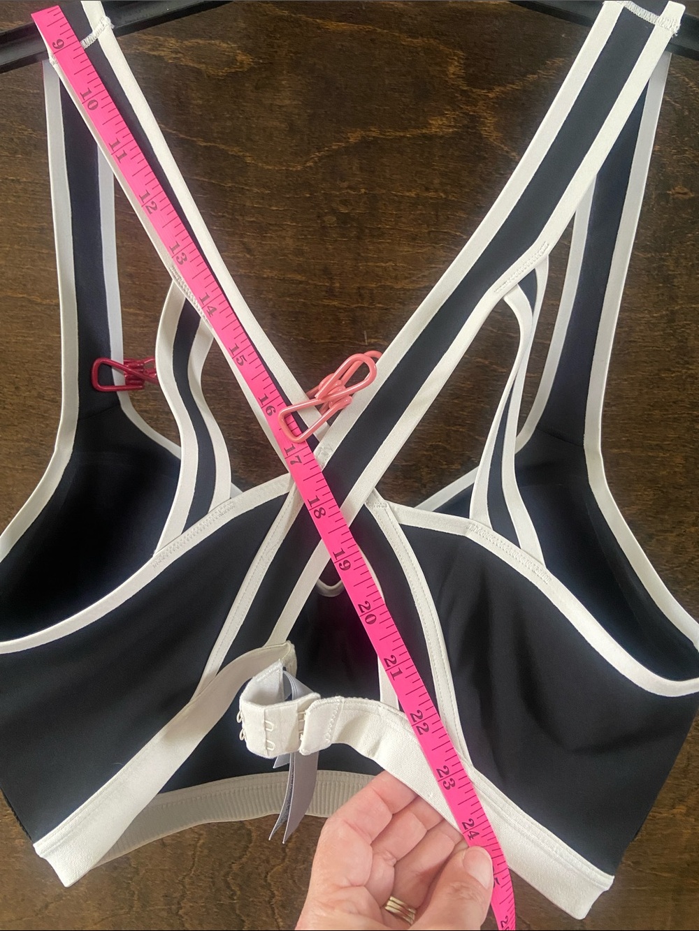 VSX Incredible Max Sports Bra in Black with White Trim & Strappy Back size 34DDD - Picture 15 of 16